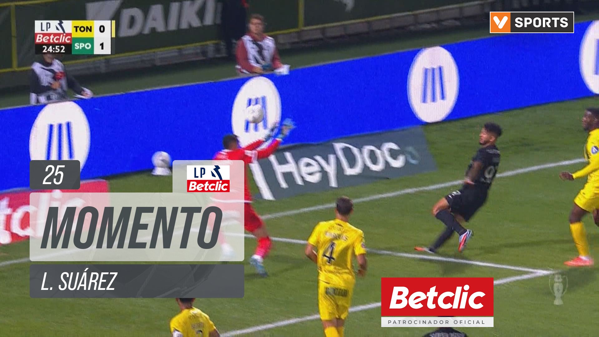 Sporting, Jogada, L. Suárez aos 25'