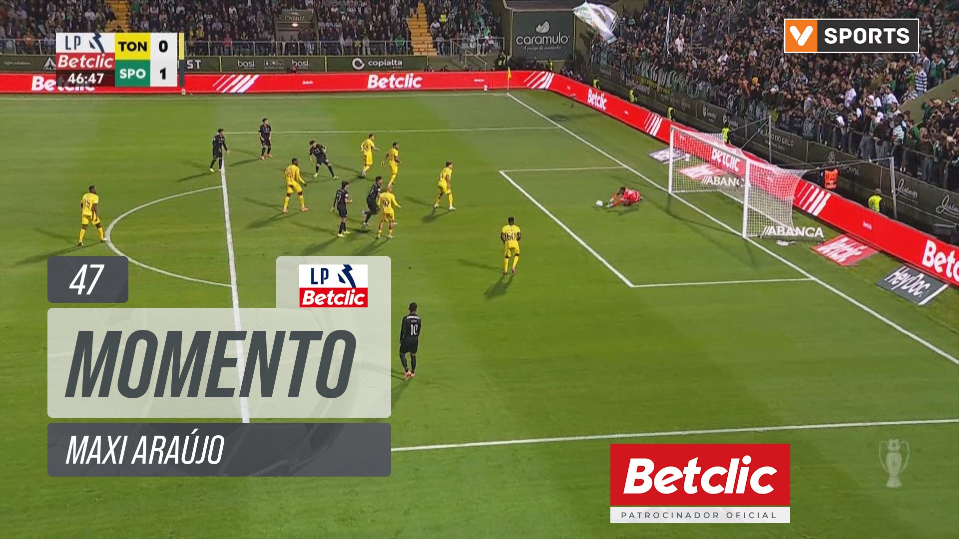 Sporting, Jogada, Maxi Araújo aos 47'