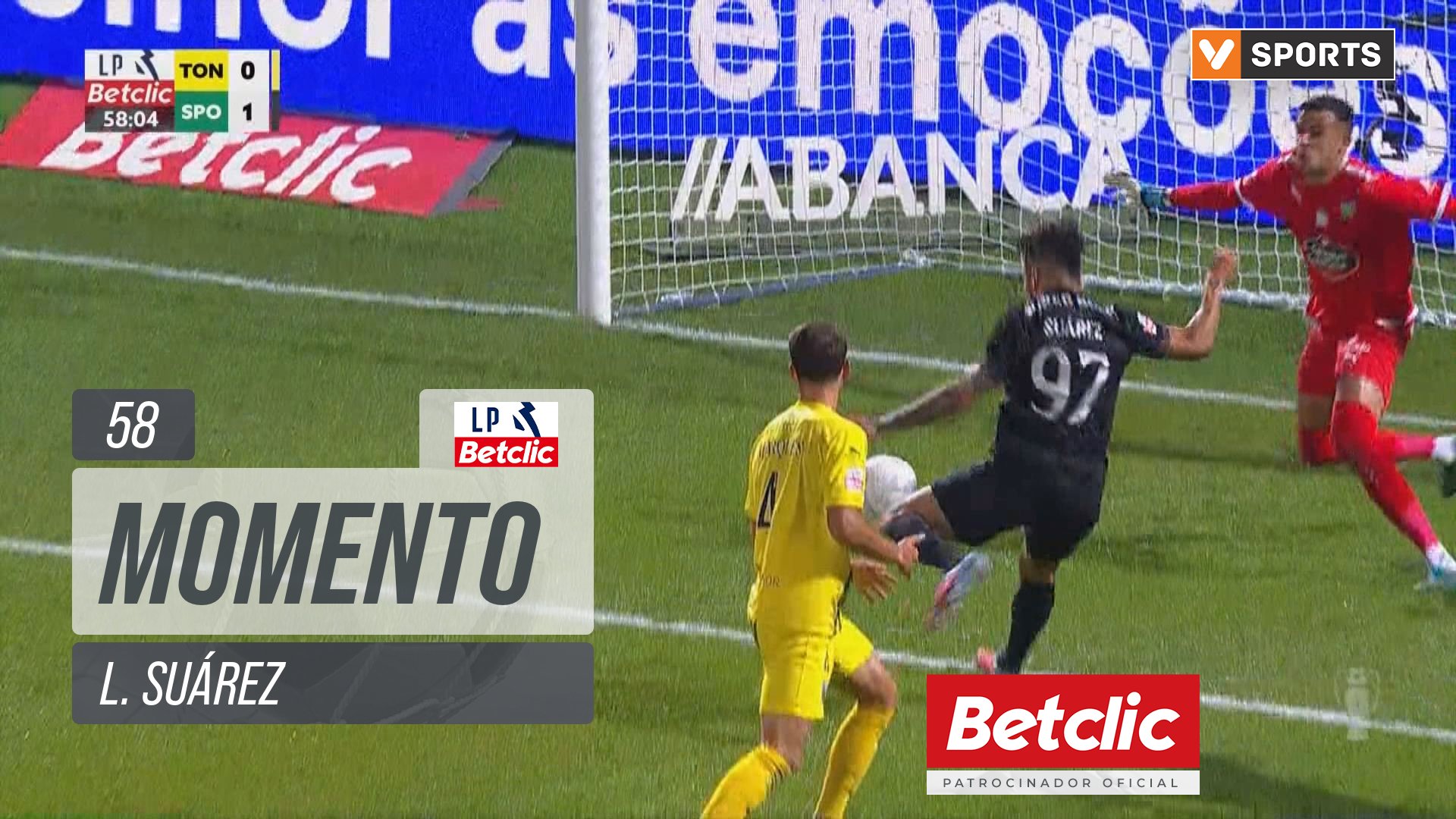 Sporting, Jogada, L. Suárez aos 58'