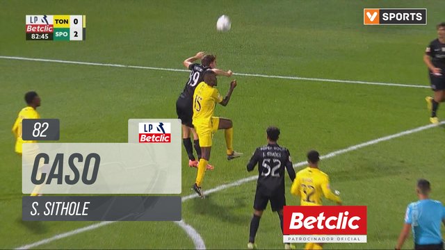 Tondela, Caso, S. Sithole aos 82'