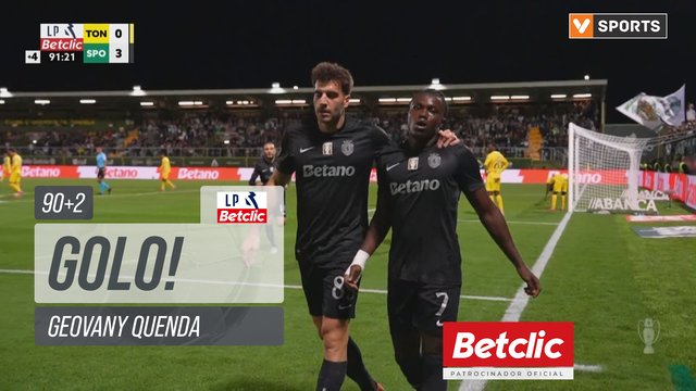 GOLO! Sporting, Geovany Quenda aos 90'+2', Tondela 0-3 Sporting