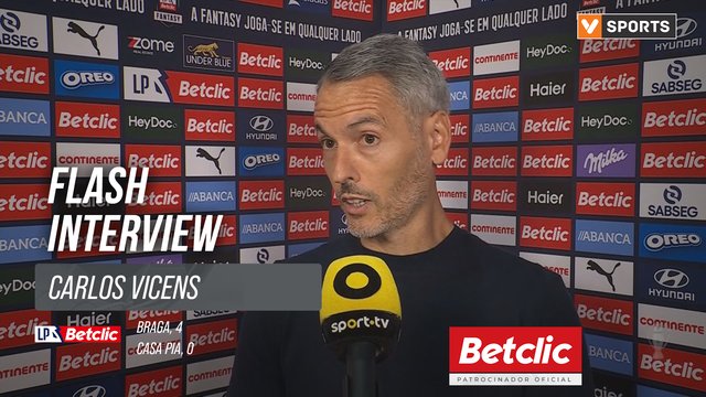 I Liga (#9) | Braga 4-0 Casa Pia: Flash Interview Carlos Vicens
