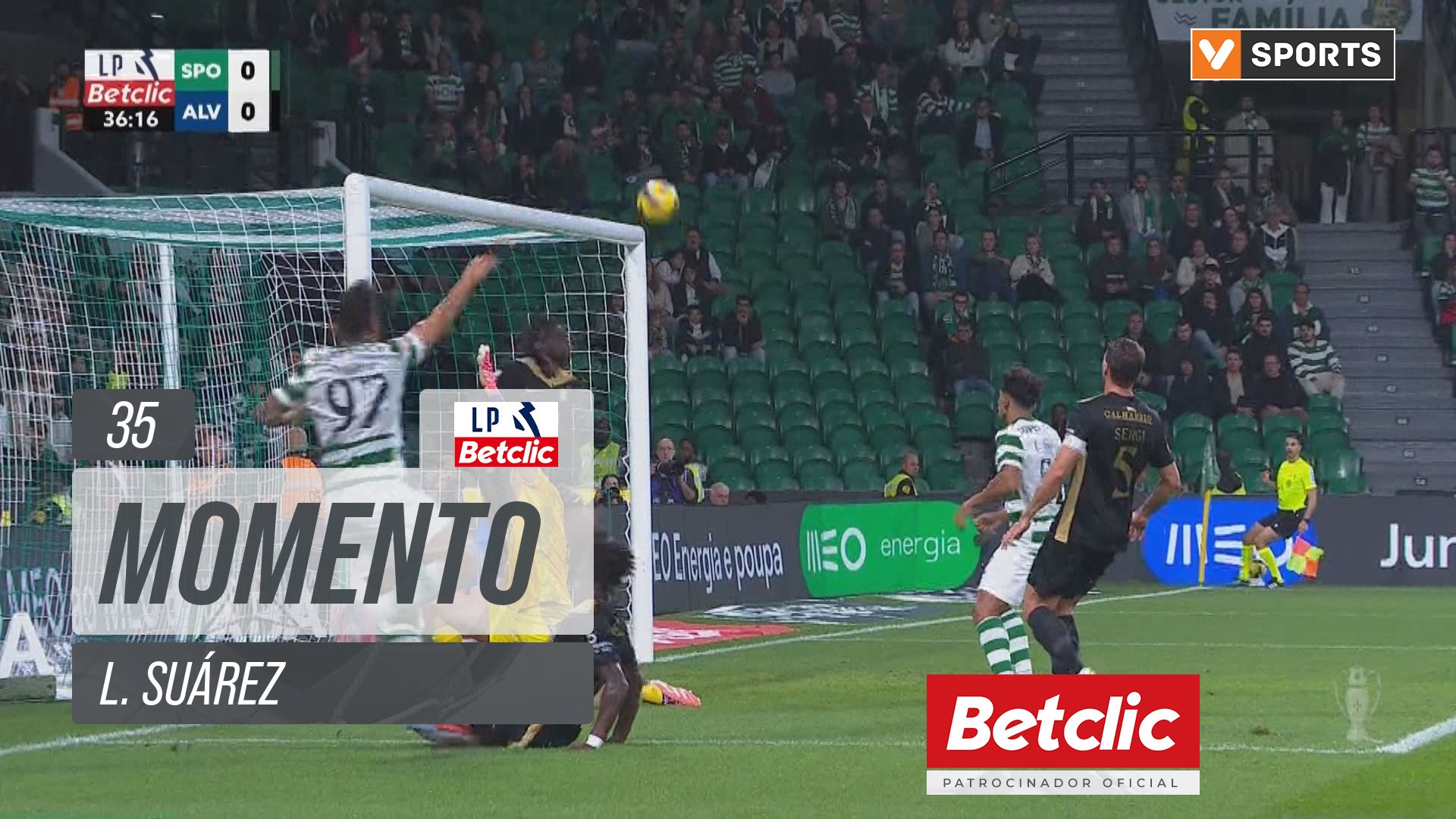Sporting, Jogada, L. Suárez aos 35'