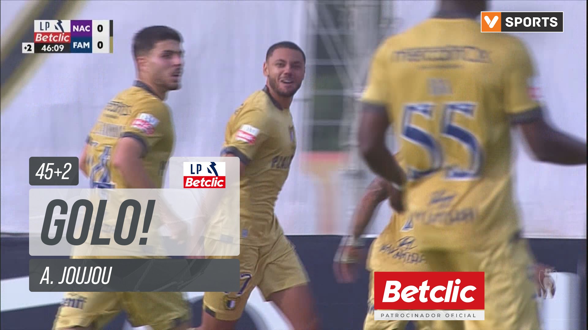 GOLO! Famalicão, A. Joujou aos 45'+2', Nacional 0-1 Famalicão