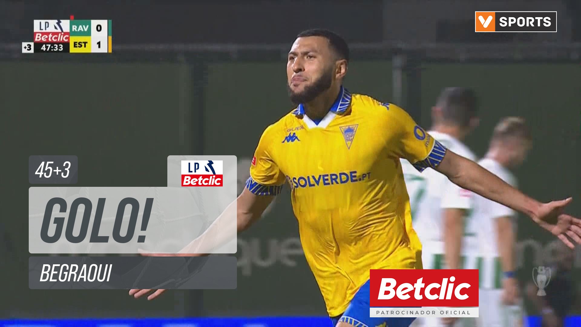 GOLO! Estoril, Begraoui aos 45'+3', Rio Ave 0-2 Estoril