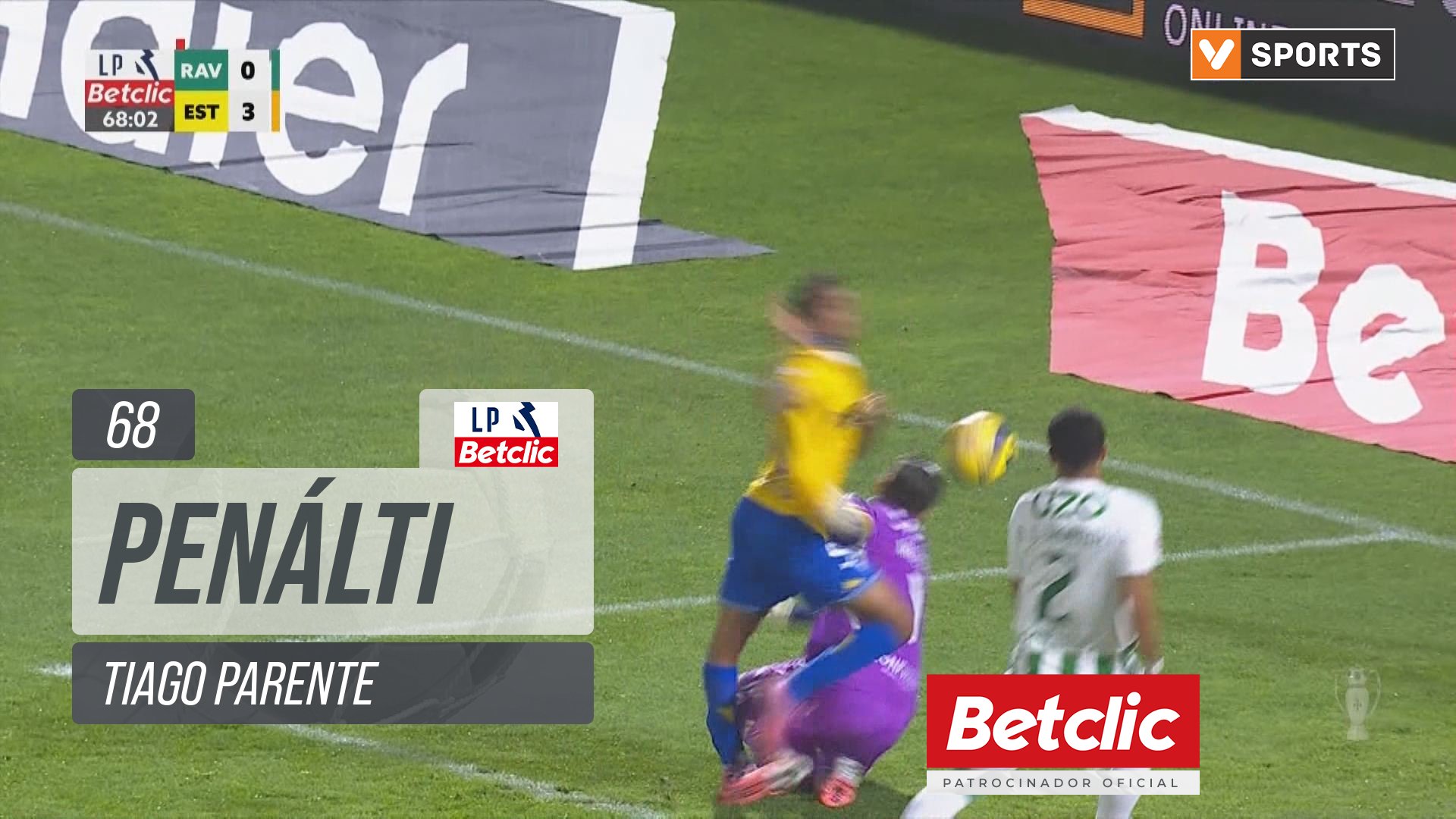 Estoril, Penálti, Tiago Parente aos 68'