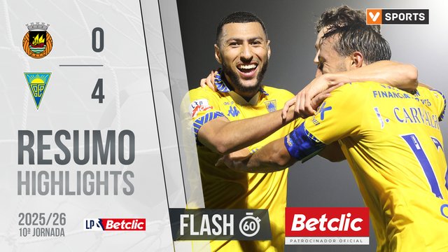Liga Portugal Betclic (10ªJ): Resumo Flash Rio Ave 0-4 Estoril