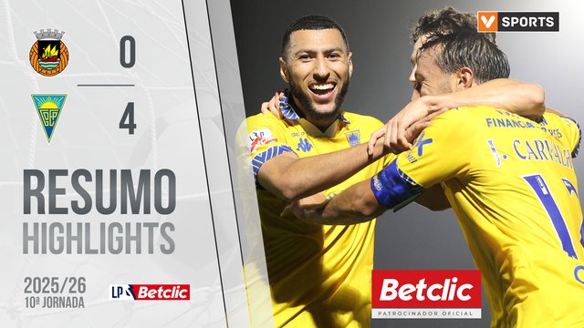 Liga Portugal Betclic (10ªJ): Resumo Rio Ave 0-4 Estoril