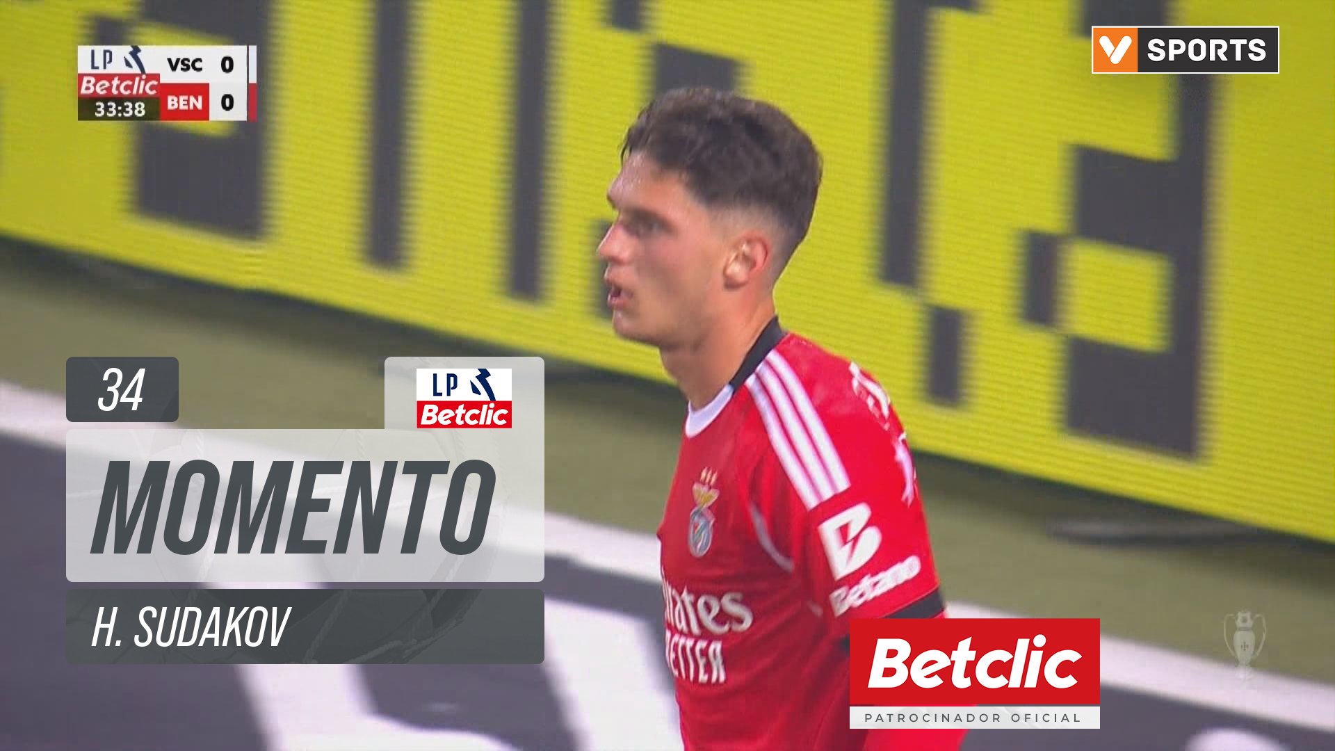 Benfica, Jogada, H. Sudakov aos 34'