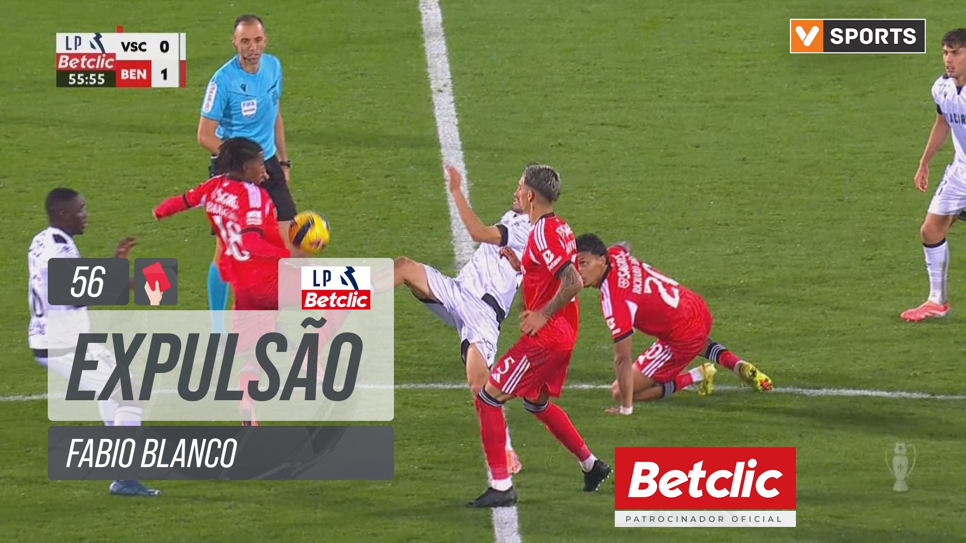 Vitória SC, Expulsão, Fabio Blanco aos 56'
