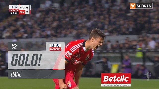 GOLO! Benfica, Dahl aos 62', Vitória SC 0-2 Benfica