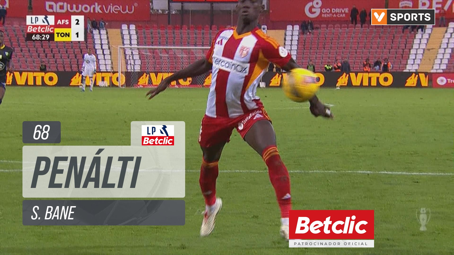 AVS, Penálti, S. Bane aos 68'