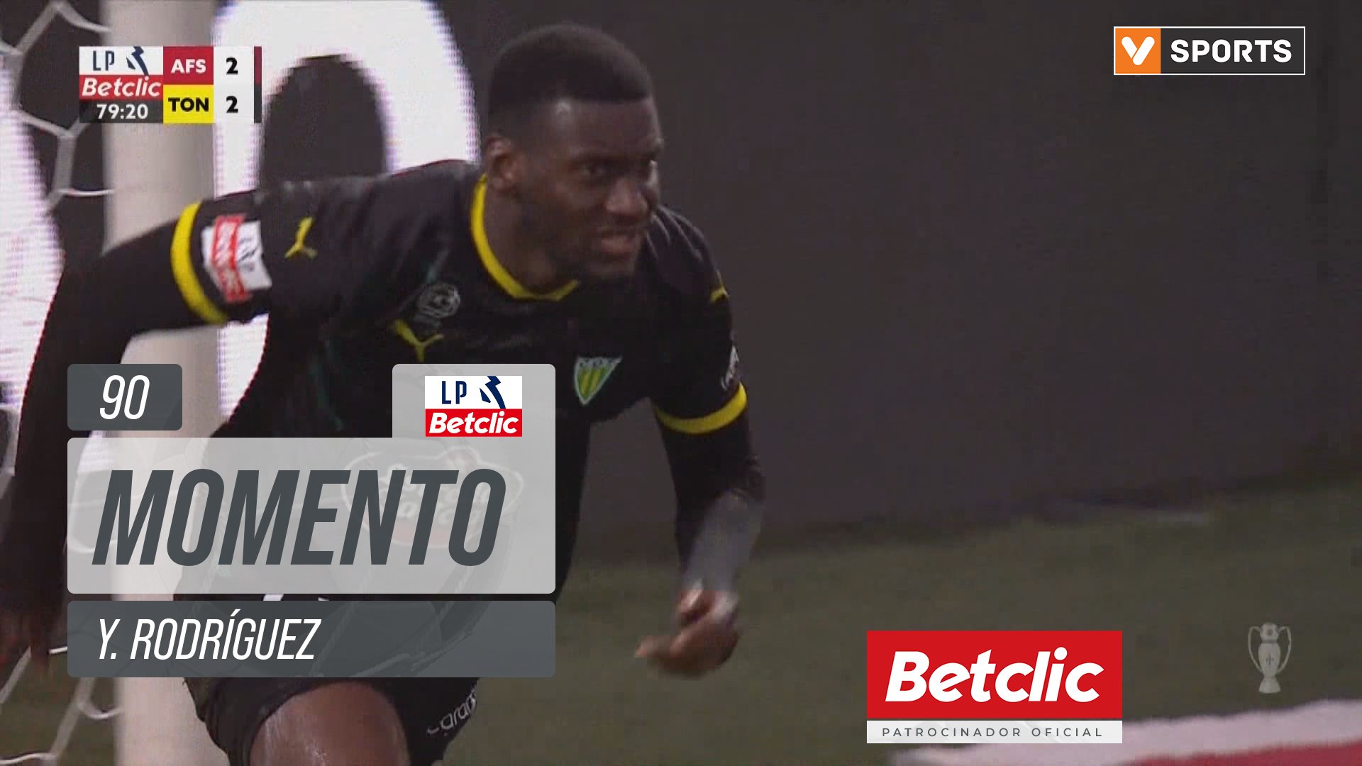 Tondela, Jogada, Y. Rodríguez aos 90'
