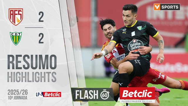 Liga Portugal Betclic (10ªJ): Resumo Flash AVS 2-2 Tondela