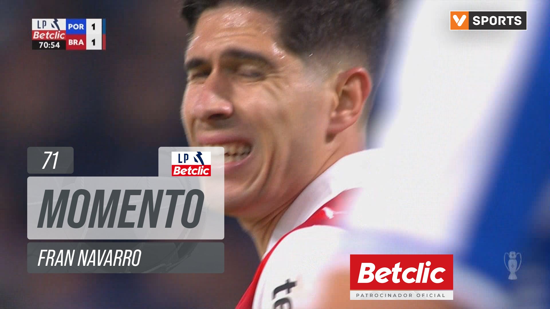 Braga, Jogada, Fran Navarro aos 71'