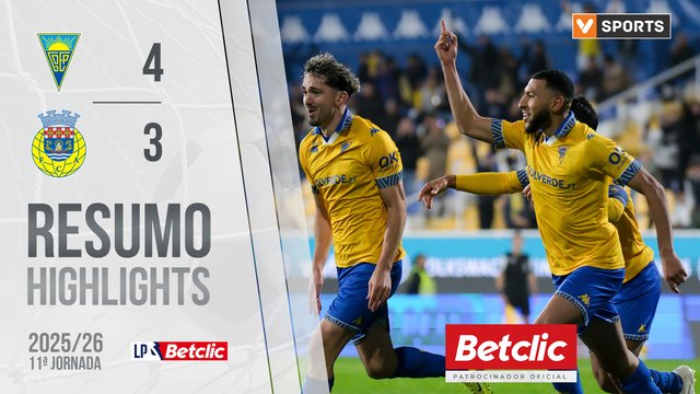 Liga Portugal Betclic (11ªJ): Resumo Estoril 4-3 Arouca