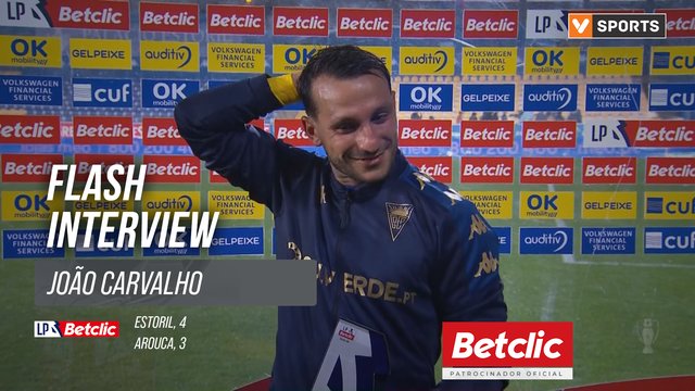 I Liga (#11) | Estoril 4-3 Arouca: Flash Interview João Carvalho