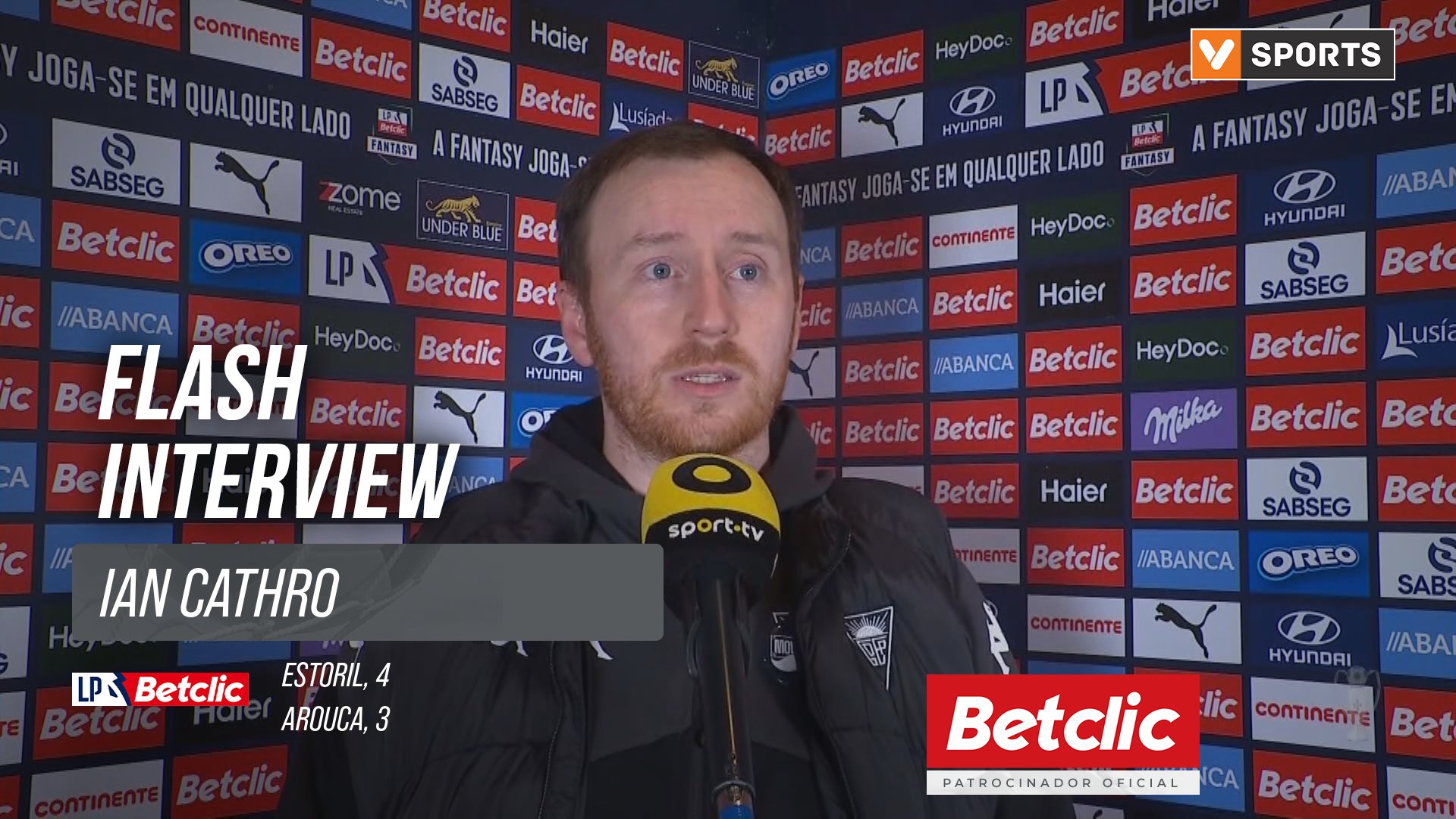 I Liga (#11) | Estoril 4-3 Arouca: Flash Interview Ian Cathro