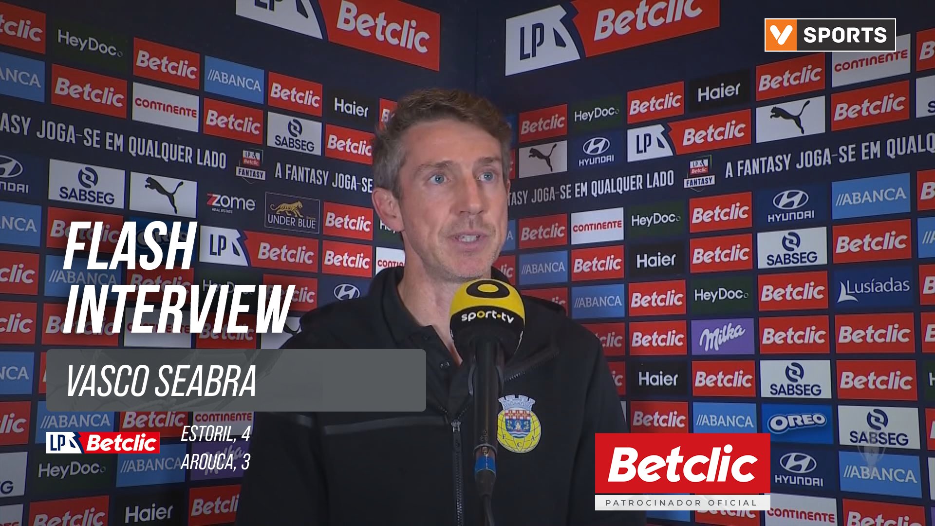 I Liga (#11) | Estoril 4-3 Arouca: Flash Interview Vasco Seabra