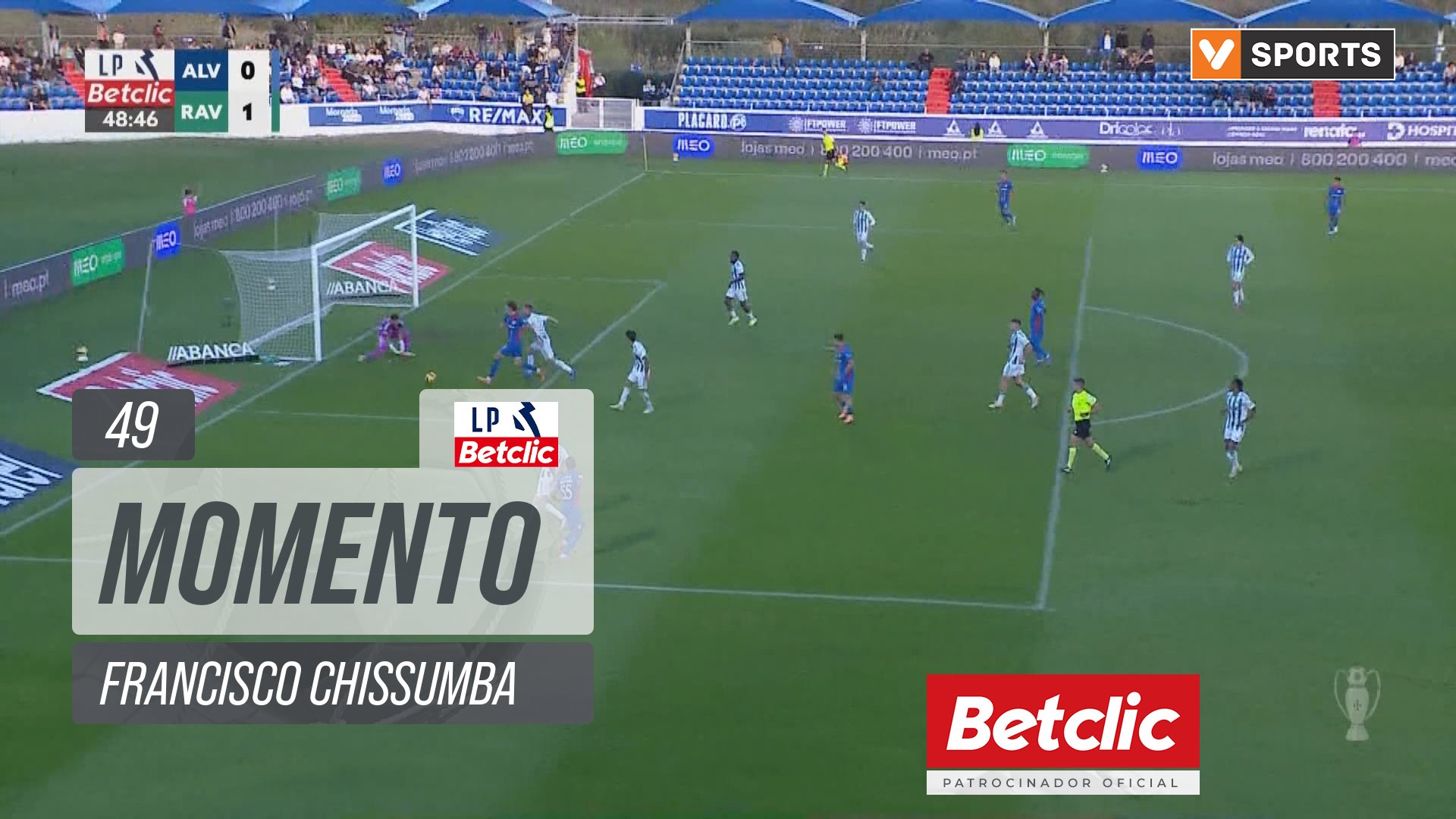 Alverca, Jogada, Francisco Chissumba aos 49'