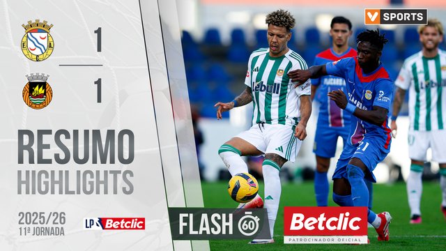 Liga Portugal Betclic (11ªJ): Resumo Flash Alverca 1-1 Rio Ave