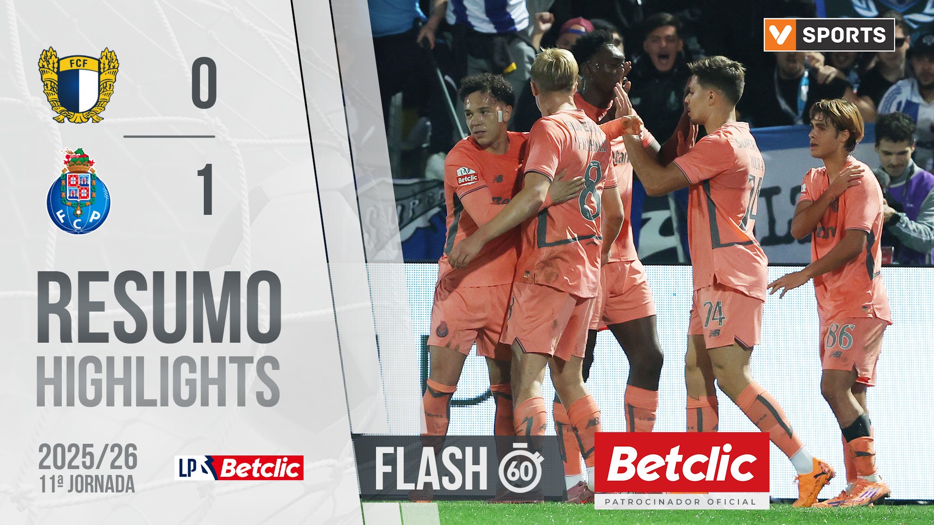 Liga Portugal Betclic (11ªJ): Resumo Flash Famalicão 0-1 FC Porto