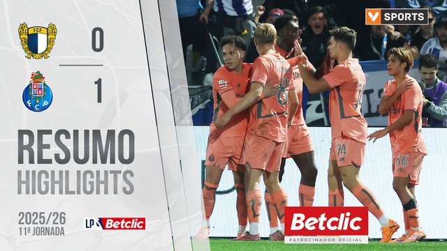 Liga Portugal Betclic (11ªJ): Resumo Famalicão 0-1 FC Porto