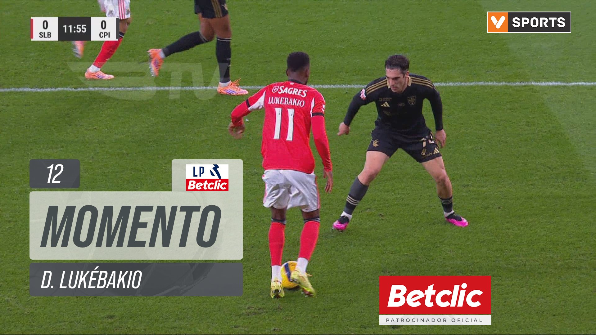 Benfica, Jogada, D. Lukébakio aos 12'