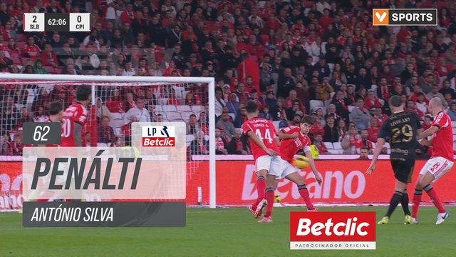 Benfica, Penálti, António Silva aos 62'