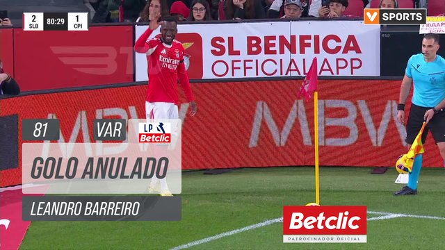 Benfica, Golo Anulado, Leandro Barreiro aos 81'