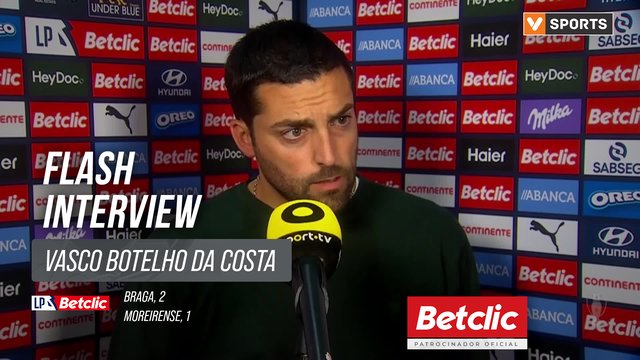 I Liga (#11) | Braga 2-1 Moreirense: Flash Interview Vasco Botelho da Costa