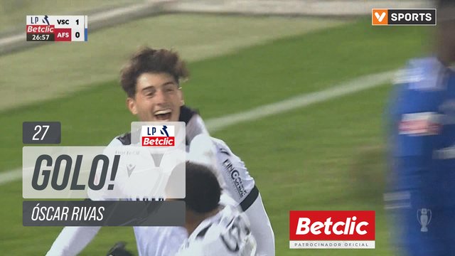 GOLO! Vitória SC, Óscar Rivas aos 27', Vitória SC 2-0 AFS