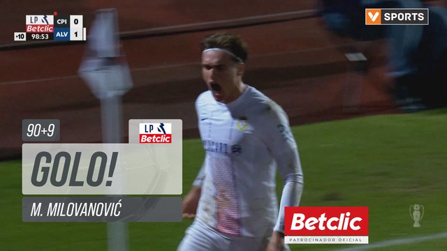 GOLO! Alverca, M. Milovanović aos 90'+9', Casa Pia 0-2 Alverca