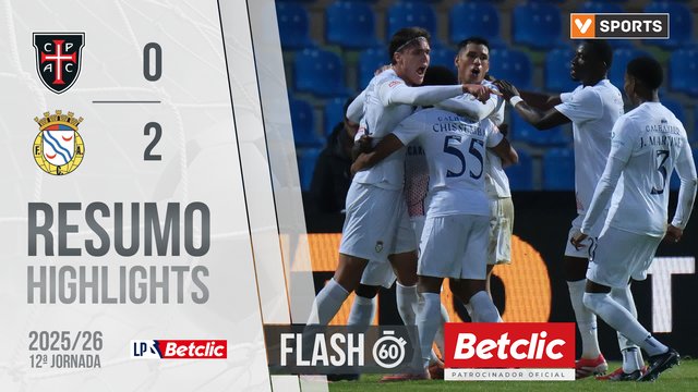 Liga Portugal Betclic (12ªJ): Resumo Flash Casa Pia 0-2 Alverca