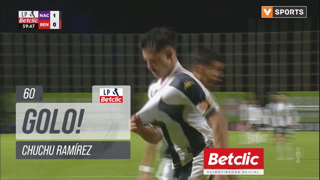 GOLO! Nacional, Chuchu Ramírez aos 60', Nacional 1-0 Benfica