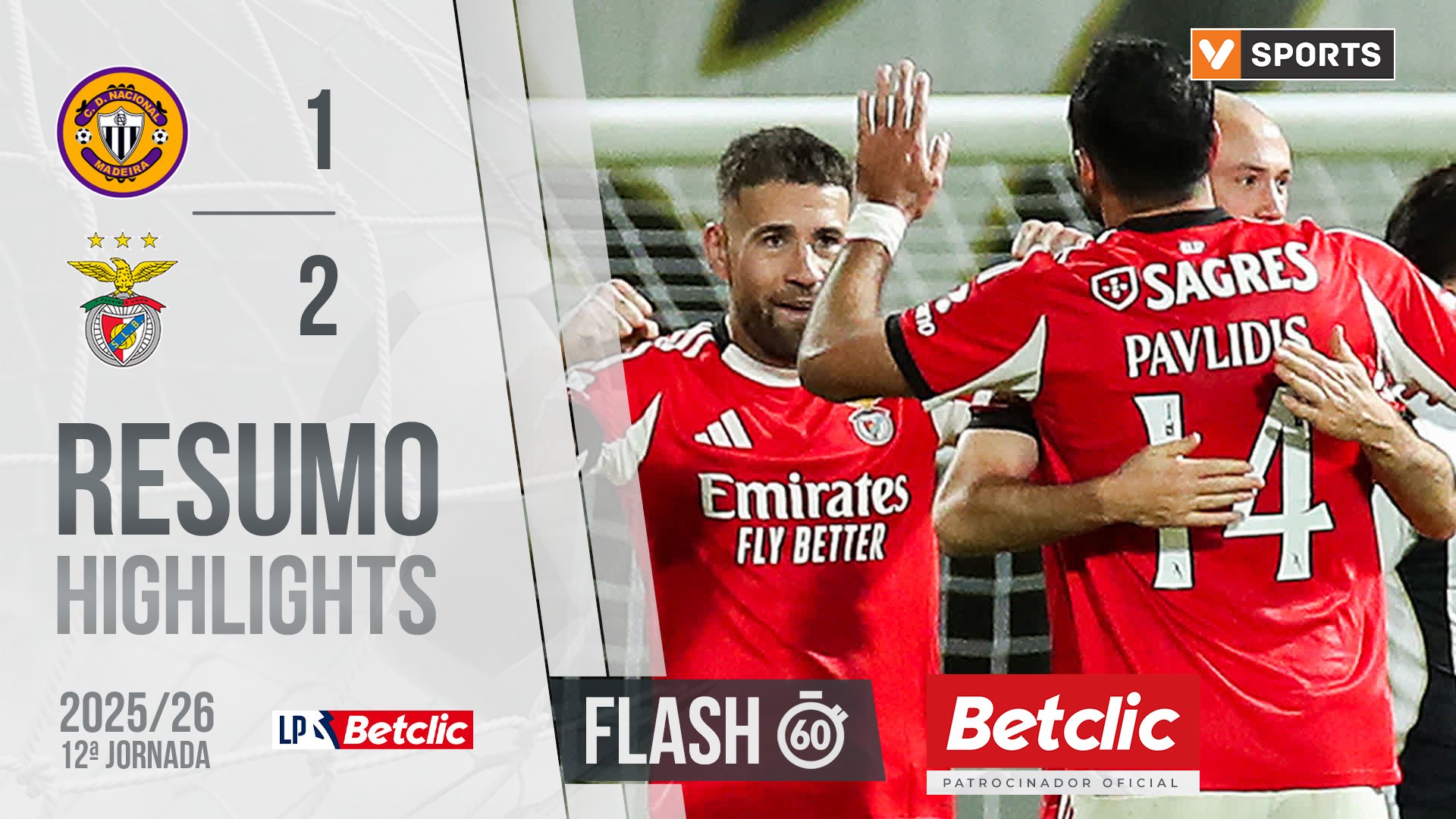 Confira o resumo/melhores momentos do Nacional - Benfica