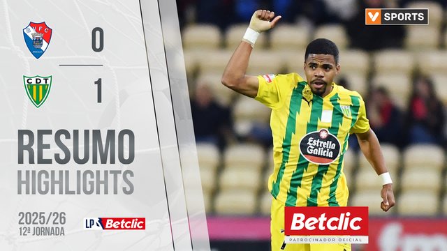 Liga Portugal Betclic (12ªJ): Resumo Gil Vicente 0-1 Tondela