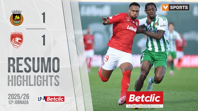 Liga Portugal Betclic (12ªJ): Resumo Rio Ave 1-1 Santa Clara