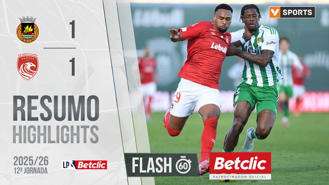 Liga Portugal Betclic (12ªJ): Resumo Flash Rio Ave 1-1 Santa Clara