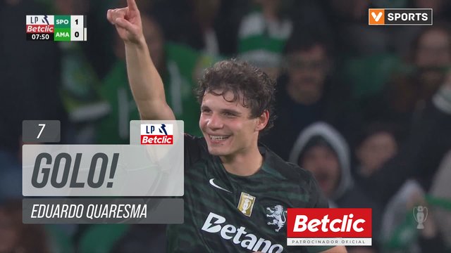GOLO! Sporting, Eduardo Quaresma aos 7', Sporting 1-0 Estrela Amadora