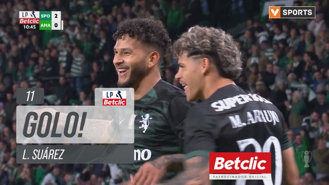 GOLO! Sporting, L. Suárez aos 11', Sporting 2-0 Estrela Amadora