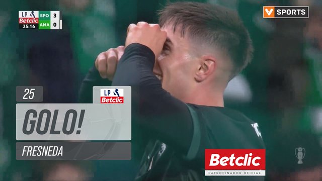 GOLO! Sporting, Fresneda aos 25', Sporting 3-0 Estrela Amadora