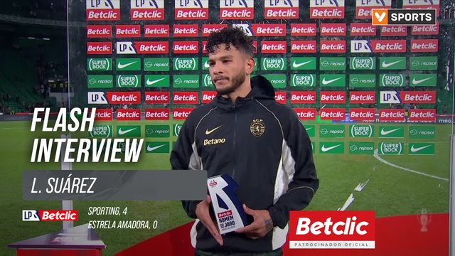 I Liga (#12) | Sporting 4-0 Estrela Amadora: Flash Interview L. Suárez