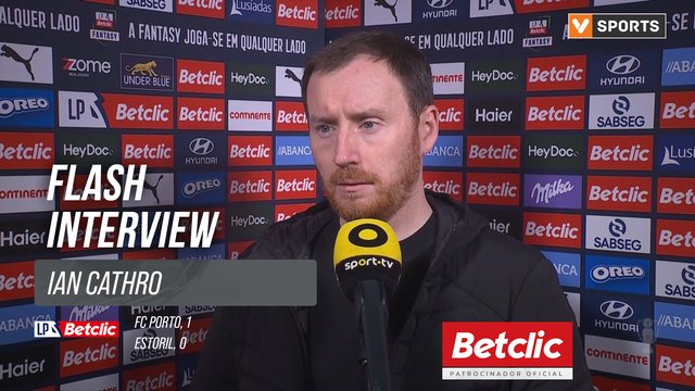 I Liga (#12) | FC Porto 1-0 Estoril: Flash Interview Ian Cathro