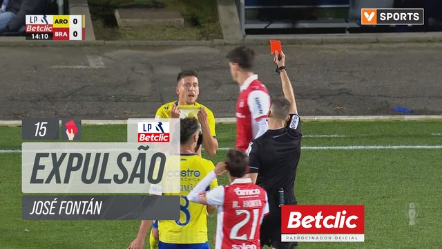 Arouca, Expulsão, José Fontán aos 15'