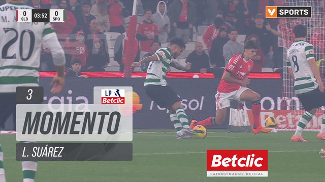 Sporting, Jogada, L. Suárez aos 3'
