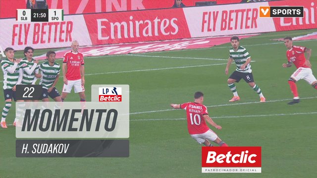 Benfica, Jogada, H. Sudakov aos 22'