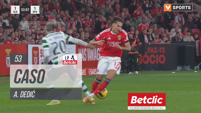 Benfica, Caso, A. Dedić aos 53'