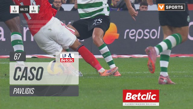 Benfica, Caso, Pavlidis aos 67'