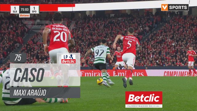 Sporting, Caso, Maxi Araújo aos 75'